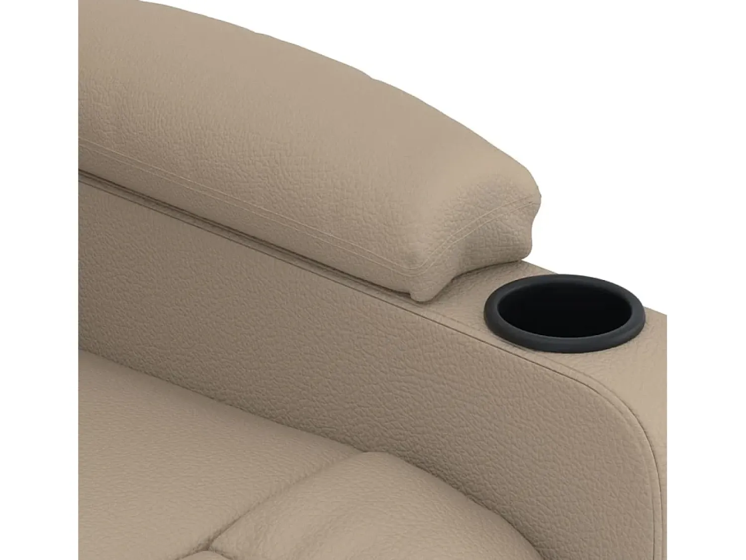 Hot Poltrona Confortável | Poltrona reclinável elétrica couro artificial cor cappuccino SHL87080 Castanho