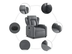 Poltrona Confortável | Poltrona reclinável elétrica couro artificial SHL359026^ Poltrona