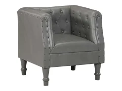 Poltrona* Poltrona Confortável em couro genuíno SHL135174 Cinzento
