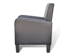 Poltrona| Poltrona Confortável em couro artificial SHL627007 Preto
