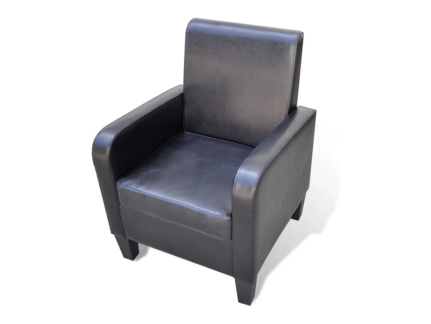 Poltrona| Poltrona Confortável em couro artificial SHL627007 Preto