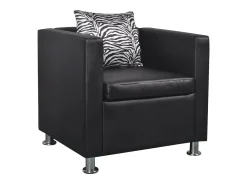 Poltrona| Poltrona Confortável em couro artificial SHL226142 Preto