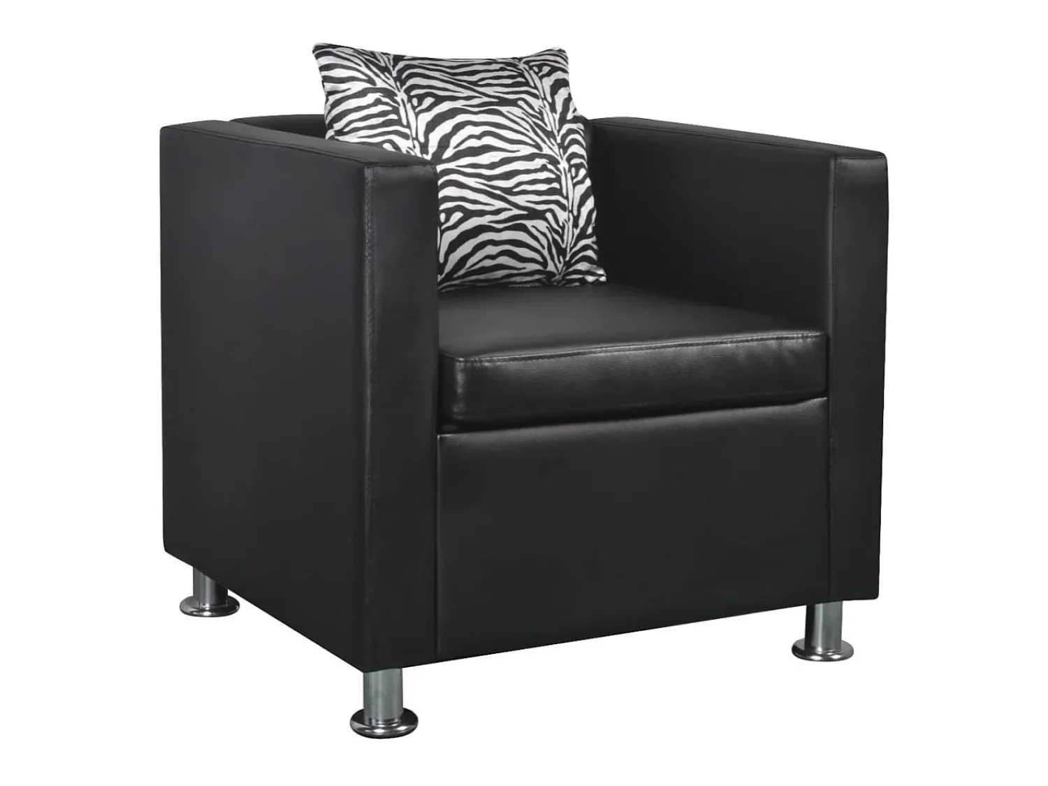 Poltrona| Poltrona Confortável em couro artificial SHL226142 Preto