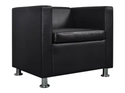 Poltrona| Poltrona Confortável em couro artificial SHL226142 Preto