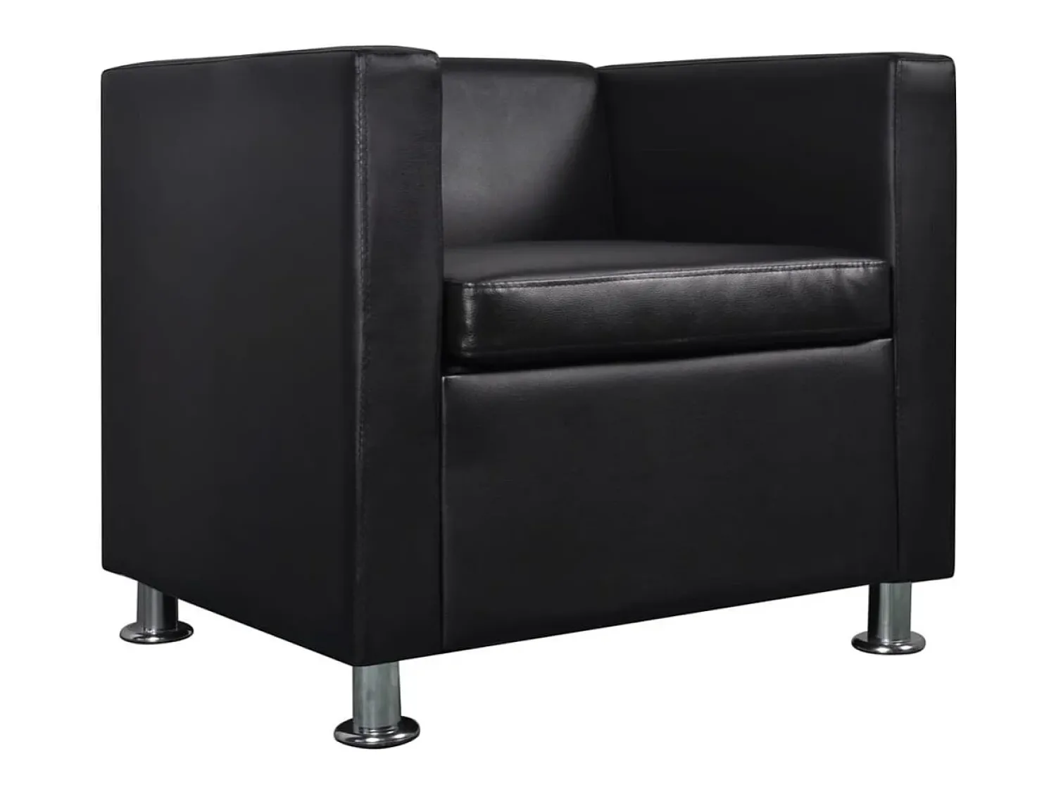 Poltrona| Poltrona Confortável em couro artificial SHL226142 Preto