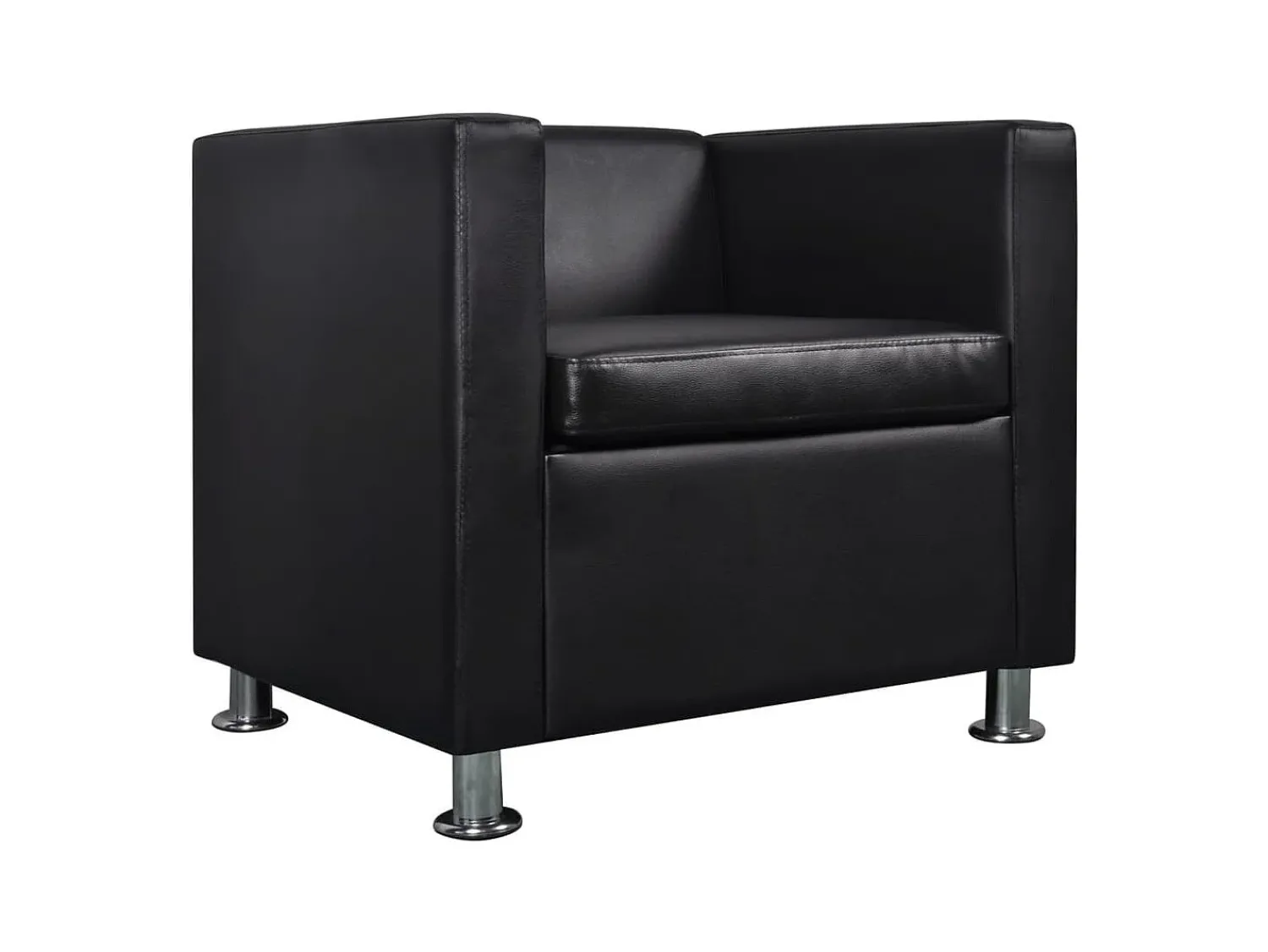 Poltrona| Poltrona Confortável em couro artificial SHL226142 Preto