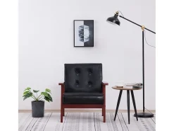 Poltrona| Poltrona Confortável em couro artificial SHL88868 Preto