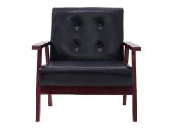 Poltrona| Poltrona Confortável em couro artificial SHL88868 Preto