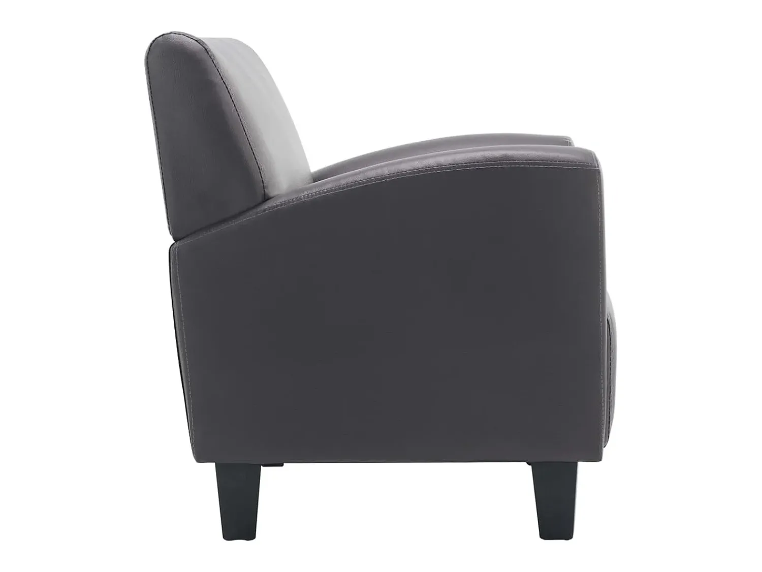 Poltrona| Poltrona Confortável em couro artificial SHL279780 Cinzento