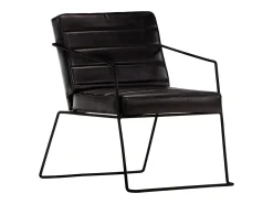 Poltrona* Poltrona Confortável em couro genuíno SHL212569 Preto