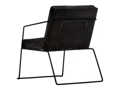 Poltrona* Poltrona Confortável em couro genuíno SHL212569 Preto