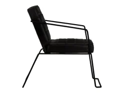 Poltrona* Poltrona Confortável em couro genuíno SHL212569 Preto