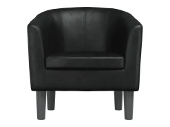 Poltrona* Poltrona Confortável em couro artificial SHL443555 Preto