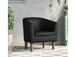 Poltrona* Poltrona Confortável em couro artificial SHL443555 Preto