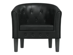 Hot Poltrona Confortável em couro artificial SHL936060 Preto