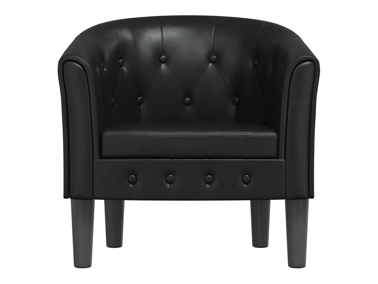Hot Poltrona Confortável em couro artificial SHL936060 Preto