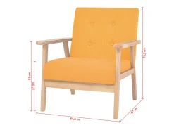 Poltrona* Poltrona Confortável em tecido SHL406683 Amarelo