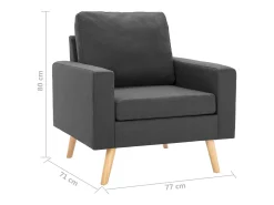 Poltrona Confortável em tecido cinzento-escuro SHL702750^ Poltrona