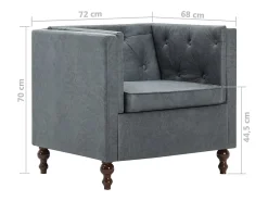 Hot Poltrona Confortável em tecido SHL688658 Cinzento