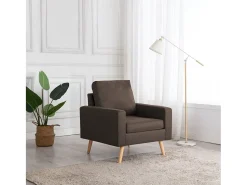 Poltrona| Poltrona Confortável em tecido SHL680975 Castanho