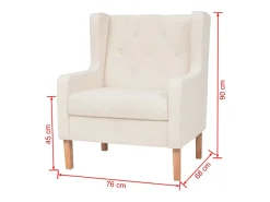 Poltrona* Poltrona Confortável em tecido nata SHL671178 Branco
