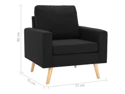 Clearance Poltrona Confortável em tecido SHL138725 Preto