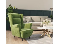 Poltrona| Poltrona Confortável em veludo -claro SHL33081 Verde