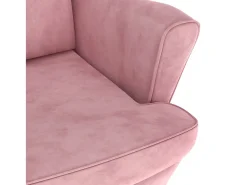 Discount Poltrona Confortável em veludo cor-de- SHL229186 Rosa