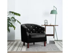 Poltrona| Poltrona Confortável em veludo SHL28850 Preto