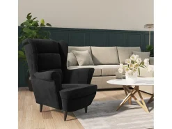Best Poltrona Confortável em veludo SHL843934 Preto