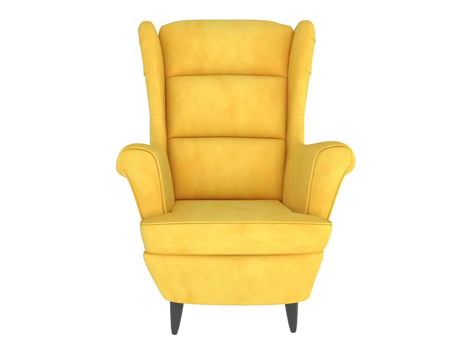 Poltrona* Poltrona Confortável em veludo mostarda SHL732428 Amarelo