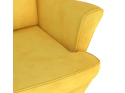 Poltrona* Poltrona Confortável em veludo mostarda SHL732428 Amarelo