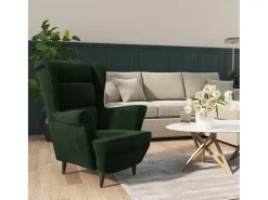 Best Poltrona Confortável em veludo verde-escuro SHL980194 Verde pinho
