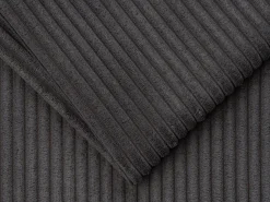 Poltrona|Vente-unique Poltrona conversível abertura rápida em veludo cotelê cinza - Cama 70 cm - Colchão 14 cm VIZIR Cinzento