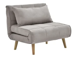 Poltrona*Vente-unique Poltrona conversível em tecido cinza toupeira e pés de madeira CHILA Taupe