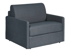 Poltrona*Vente-unique Poltrona conversível express em tecido cinza - Dormida de 100 cm - Colchão de 14 cm - CALIFE Cinzento