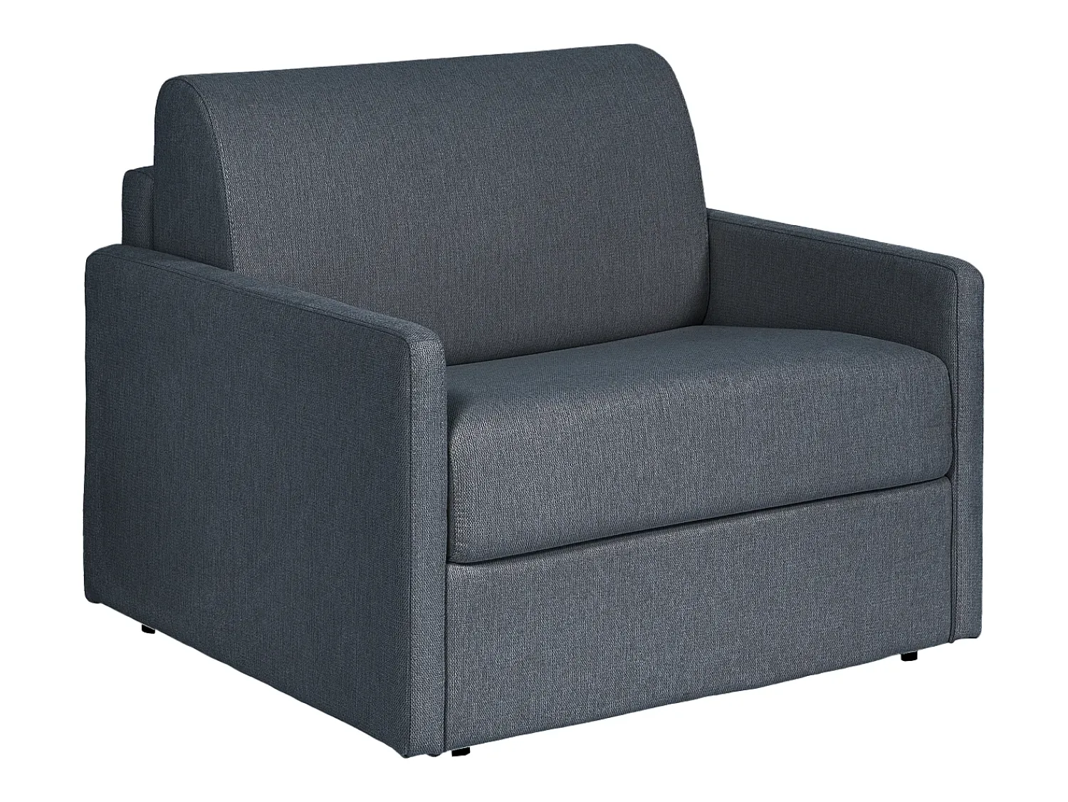 Poltrona*Vente-unique Poltrona conversível express em tecido cinza - Dormida de 100 cm - Colchão de 14 cm - CALIFE Cinzento