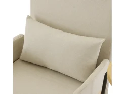 Poltrona*KOMHTOM Poltrona conversível três em um com função de cama, equipada com bandeja de madeira, Bege