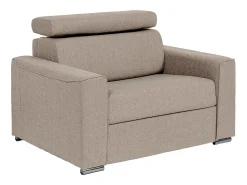 Poltrona*Vente-unique Poltrona convertível abertura rápida tecido , cama 70 cm e colchão 14 cm - VIZIR Bege