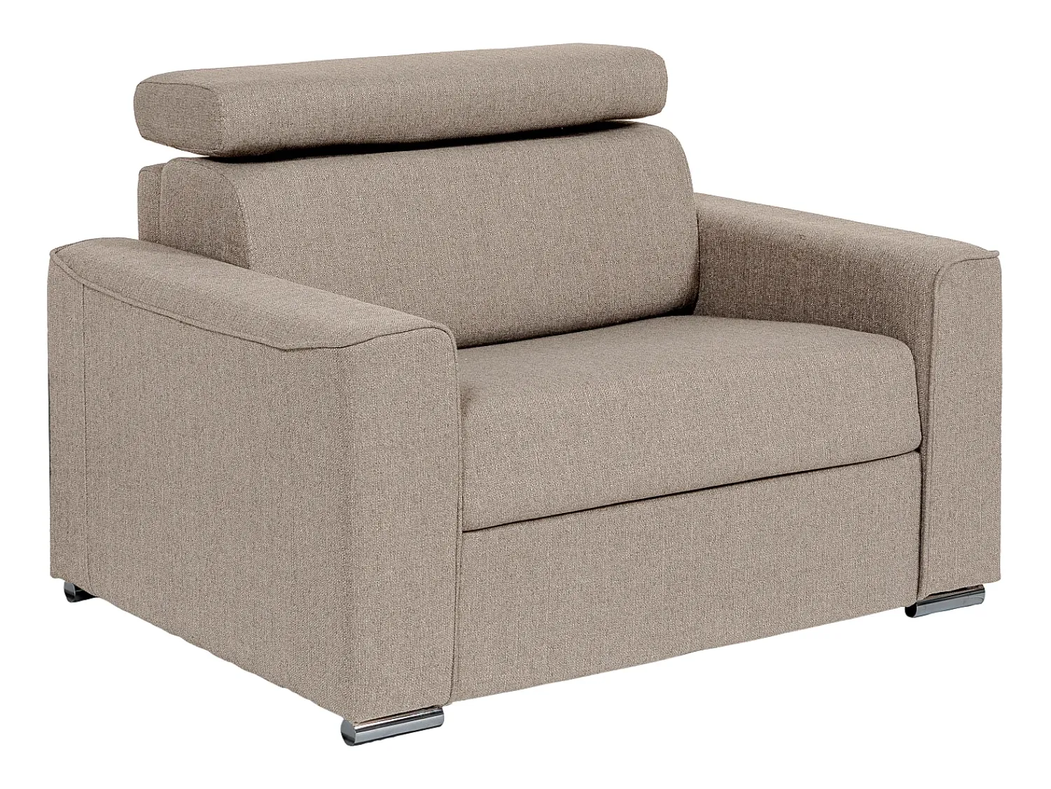 Poltrona*Vente-unique Poltrona convertível abertura rápida tecido , cama 70 cm e colchão 14 cm - VIZIR Bege
