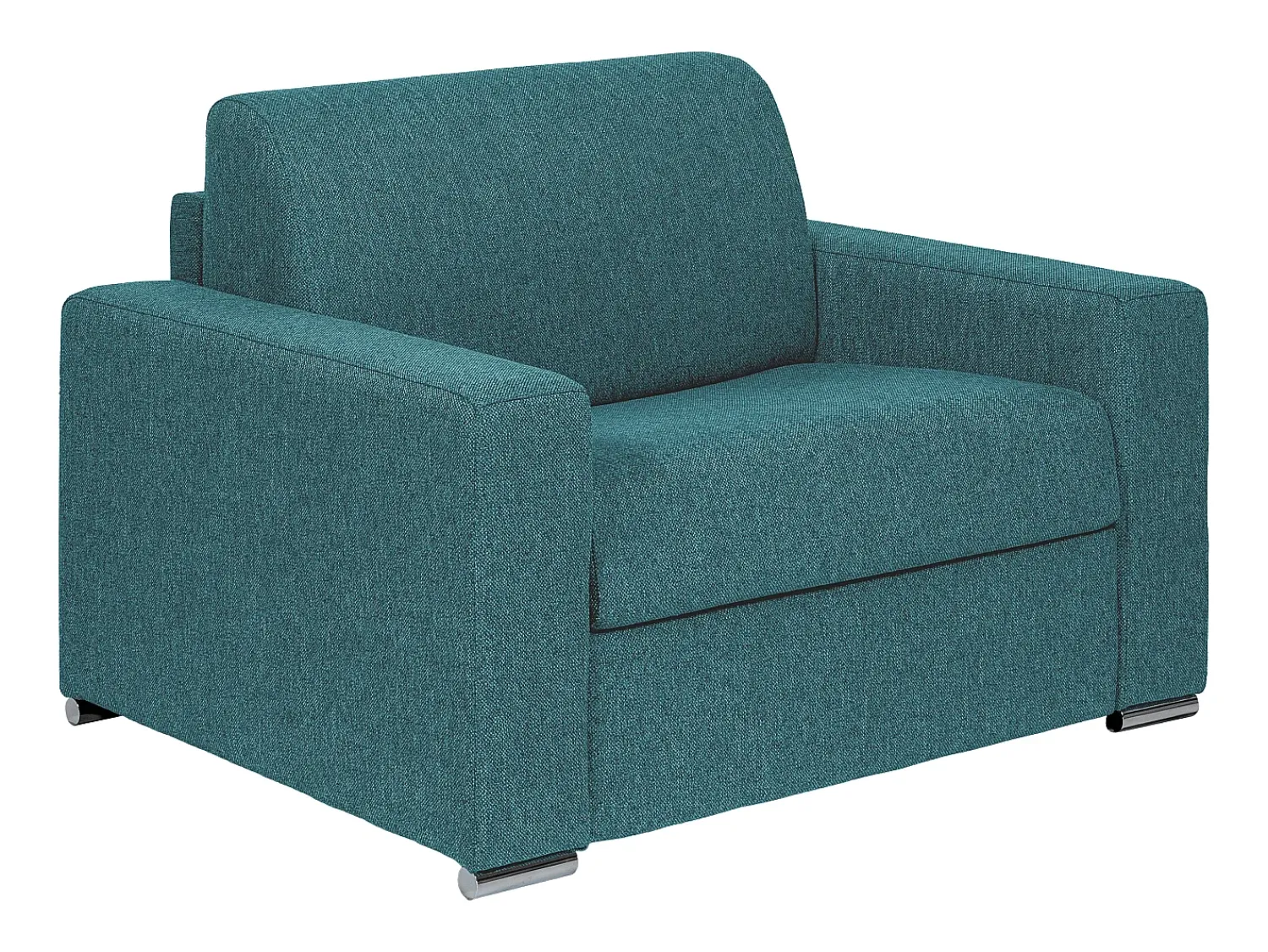 Best Vente-unique Poltrona convertível abertura rápida tecido , cama 70 cm e colchão 14 cm - CALITO Azul