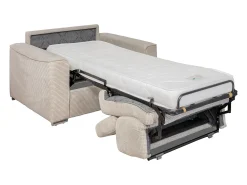 Vente-unique Poltrona convertível abertura rápida veludo canelado , cama 70cm e colchão 14cm VIZIR^ Poltrona
