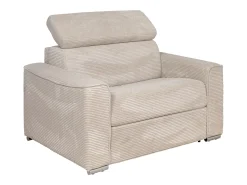 Vente-unique Poltrona convertível abertura rápida veludo canelado , cama 70cm e colchão 14cm VIZIR^ Poltrona