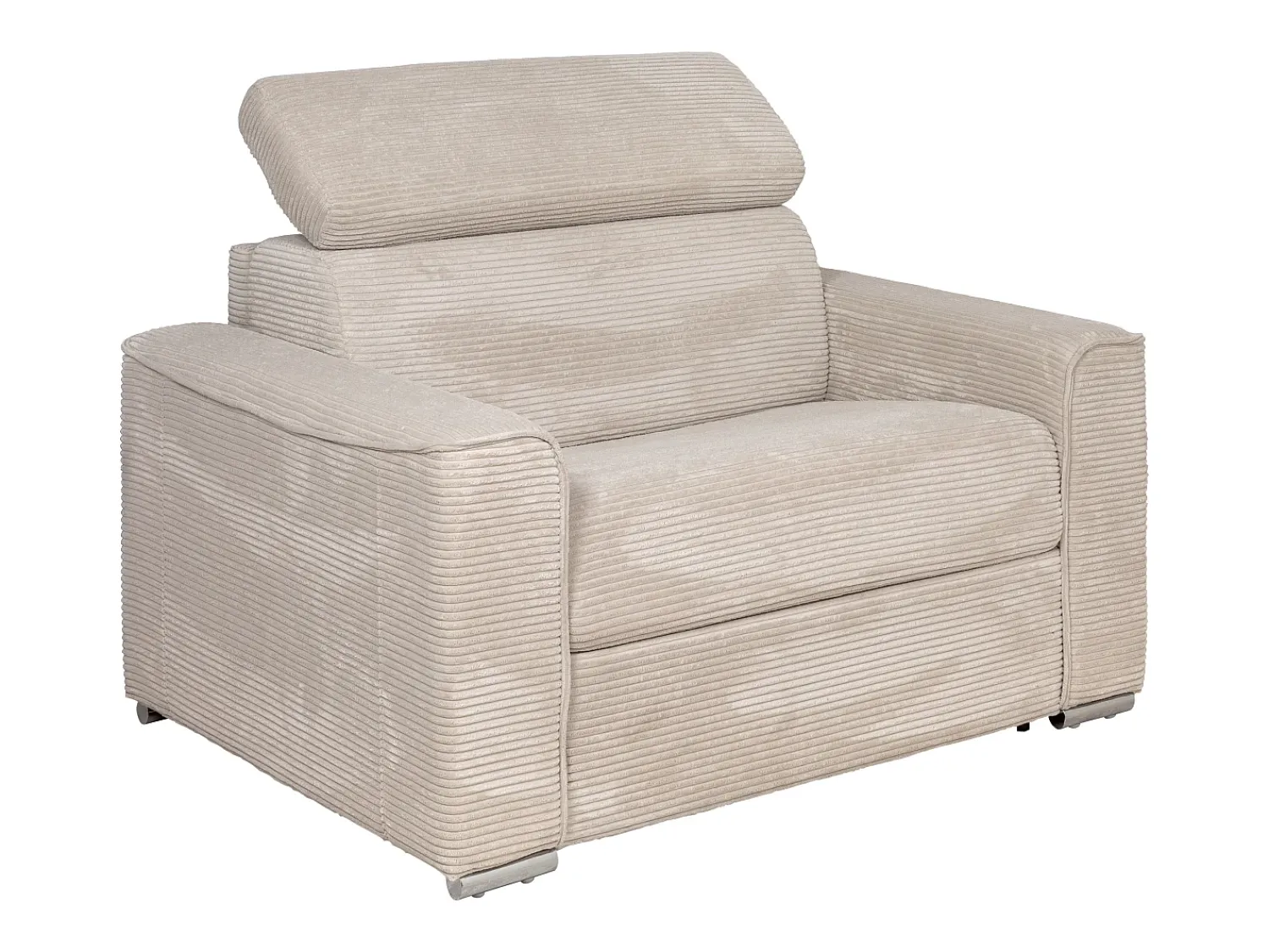 Vente-unique Poltrona convertível abertura rápida veludo canelado , cama 70cm e colchão 14cm VIZIR^ Poltrona