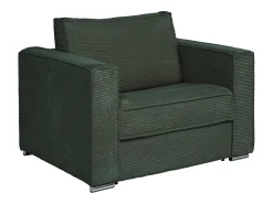Hot Vente-unique Poltrona convertível abertura rápida veludo canelado verde 70 cm colchão 14 cm LORETO Verde pinho