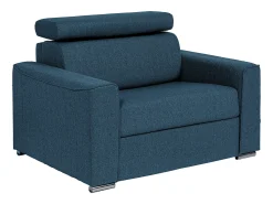 Vente-unique Poltrona convertível abertura rápida tecido , cama 70 cm e colchão 14 cm - VIZIR^ Poltrona