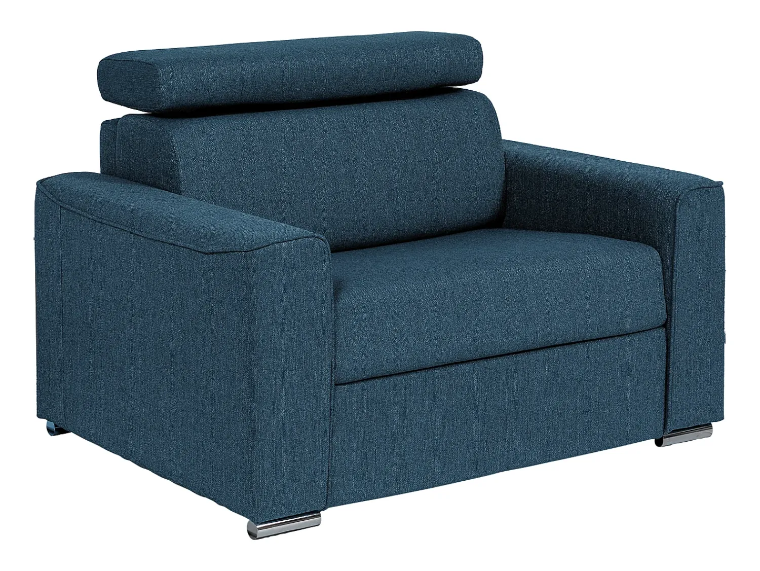 Vente-unique Poltrona convertível abertura rápida tecido , cama 70 cm e colchão 14 cm - VIZIR^ Poltrona