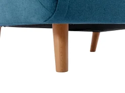 Poltrona|Vente-unique Poltrona convertível em tecido estilo habitat jovem URIBIA. Azul