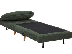 Poltrona*Vente-unique Poltrona convertível em veludo canelado Verde-escuro - PALULA Verde pinho