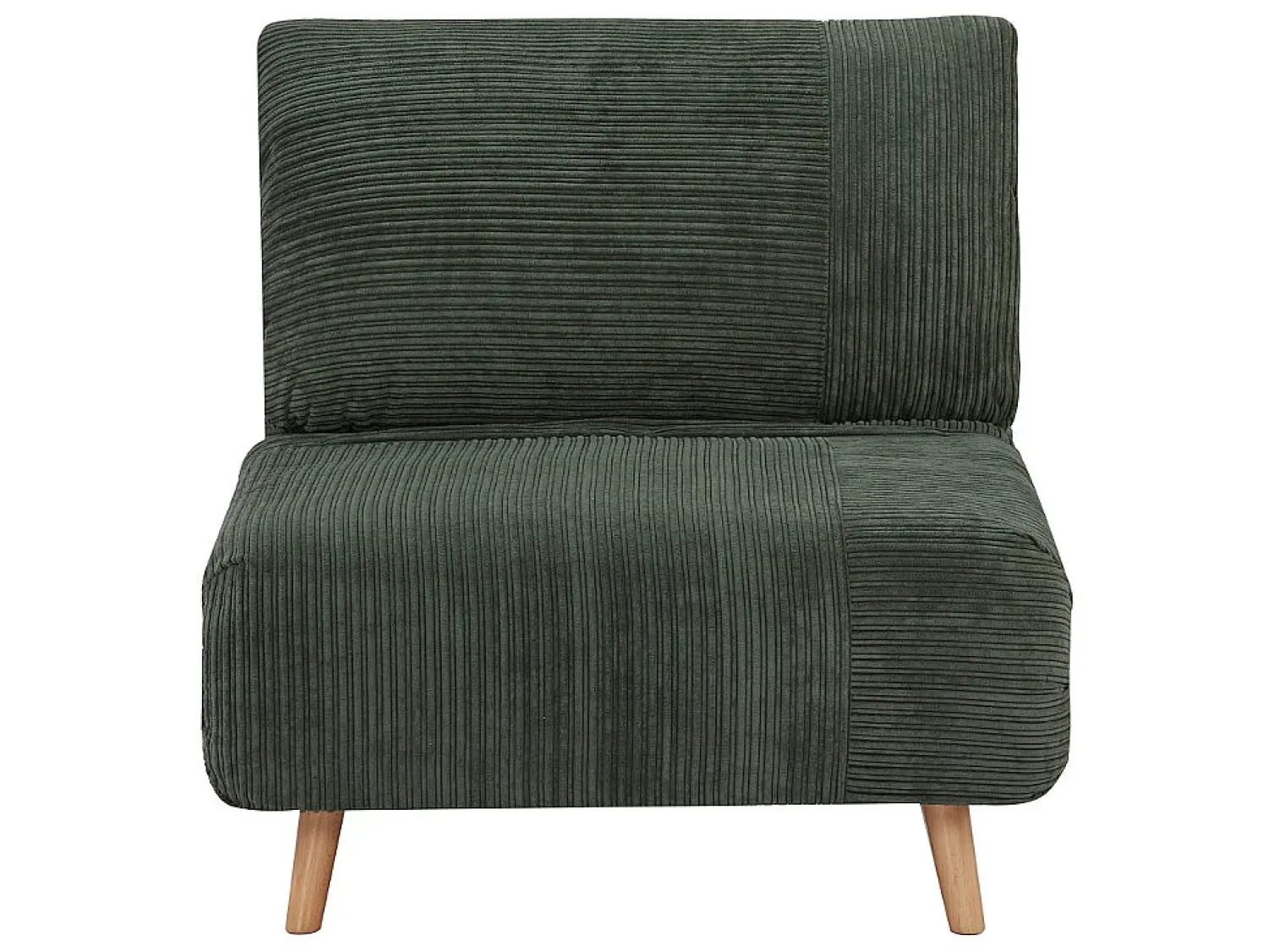 Poltrona*Vente-unique Poltrona convertível em veludo canelado Verde-escuro - PALULA Verde pinho